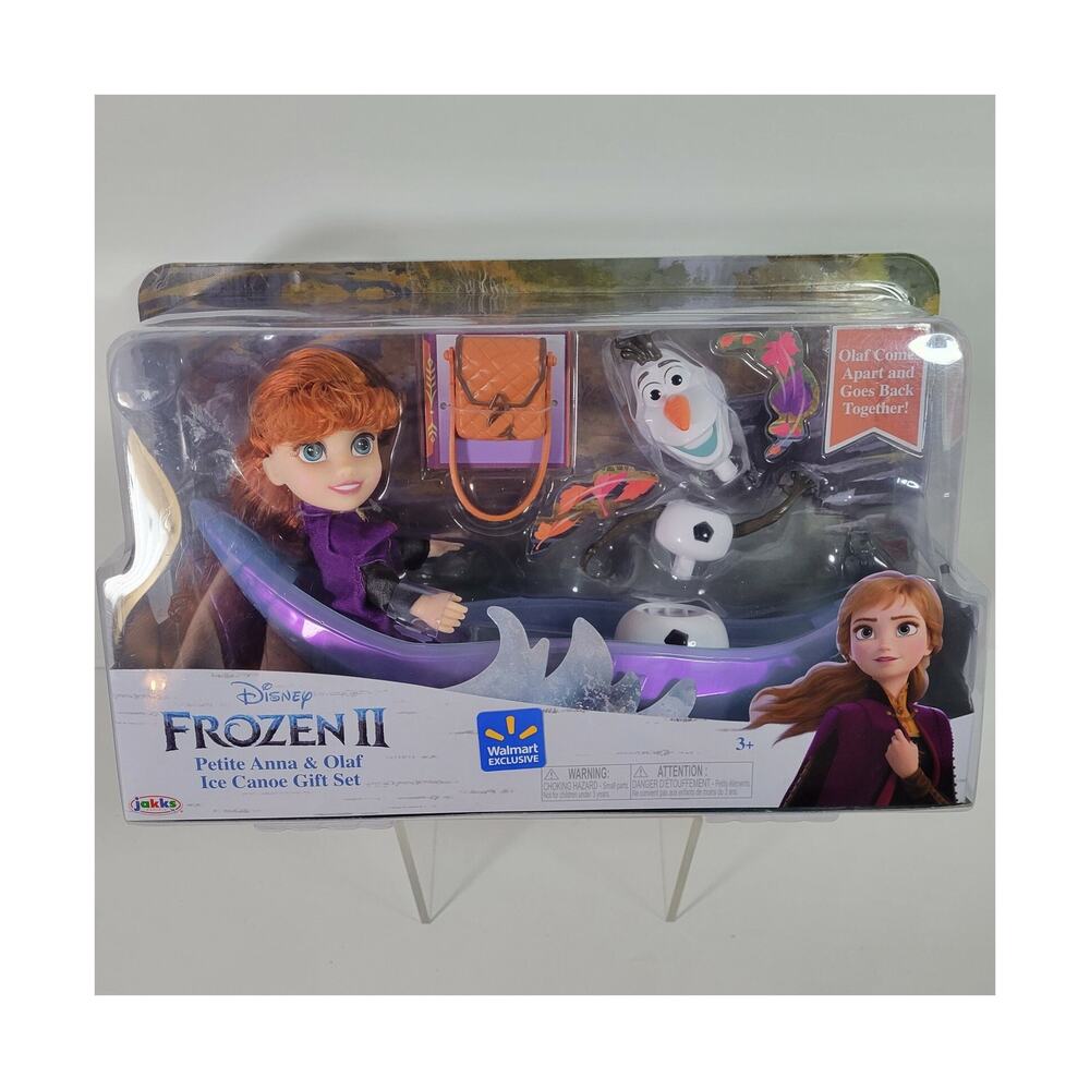 Disney Frozen II Petite Anna & Olaf Ice Canoe Gift Set Doll Figures Playset